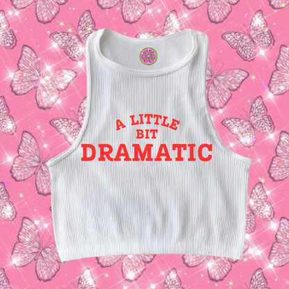 A Little Bit Dramatic Crop Tank Top White Shirts & Tops PinkLimes Trending Streetwear