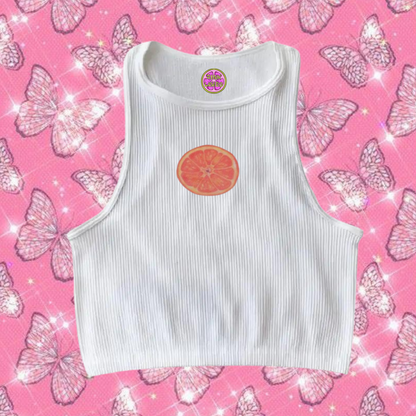 Lime Tank Top White Shirts & Tops PinkLimes Trending Streetwear