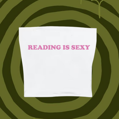 Reading Is Sexy Tube Top White Shirts & Tops PinkLimes Trending Streetwear