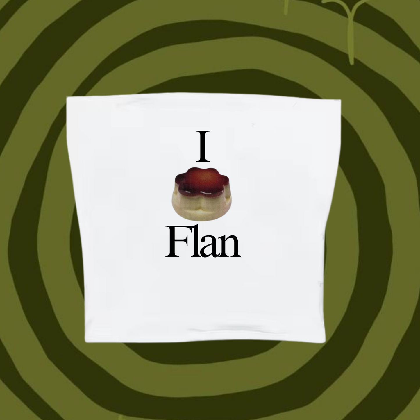 I Love Flan Tube Top White Shirts & Tops PinkLimes Trending Streetwear