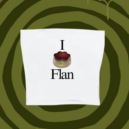 I Love Flan Tube Top White Shirts & Tops PinkLimes Trending Streetwear