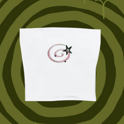 y2k Swirl Tube Top White Shirts & Tops PinkLimes Trending Streetwear