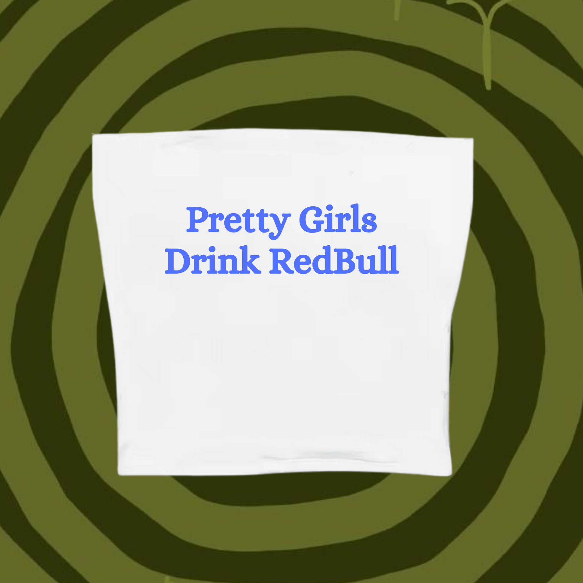 Pretty Girls Drink RedBull Tube Top White Shirts & Tops PinkLimes Trending Streetwear