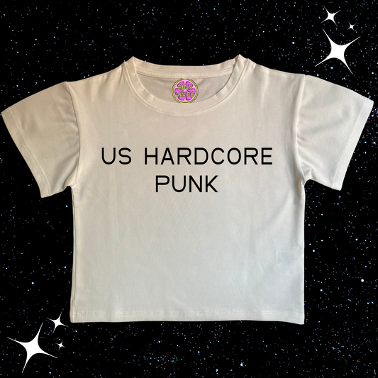 US Hardcore Punk Crop Tee Shirts & Tops PinkLimes Trending Streetwear