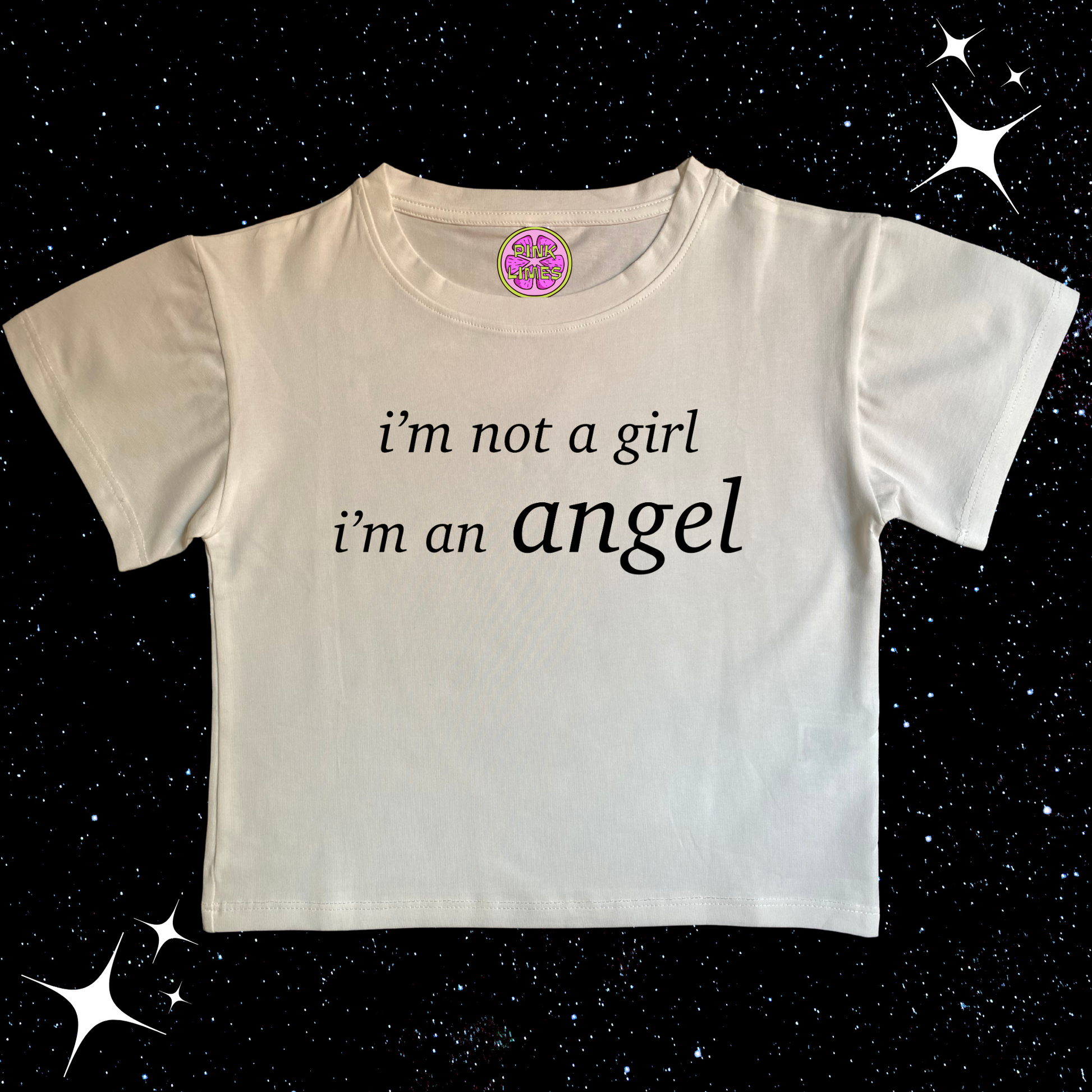 I'm An Angel Crop Tee Shirts & Tops PinkLimes Trending Streetwear