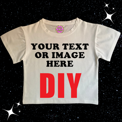 Custom Crop Tee White Shirts & Tops PinkLimes Trending Streetwear