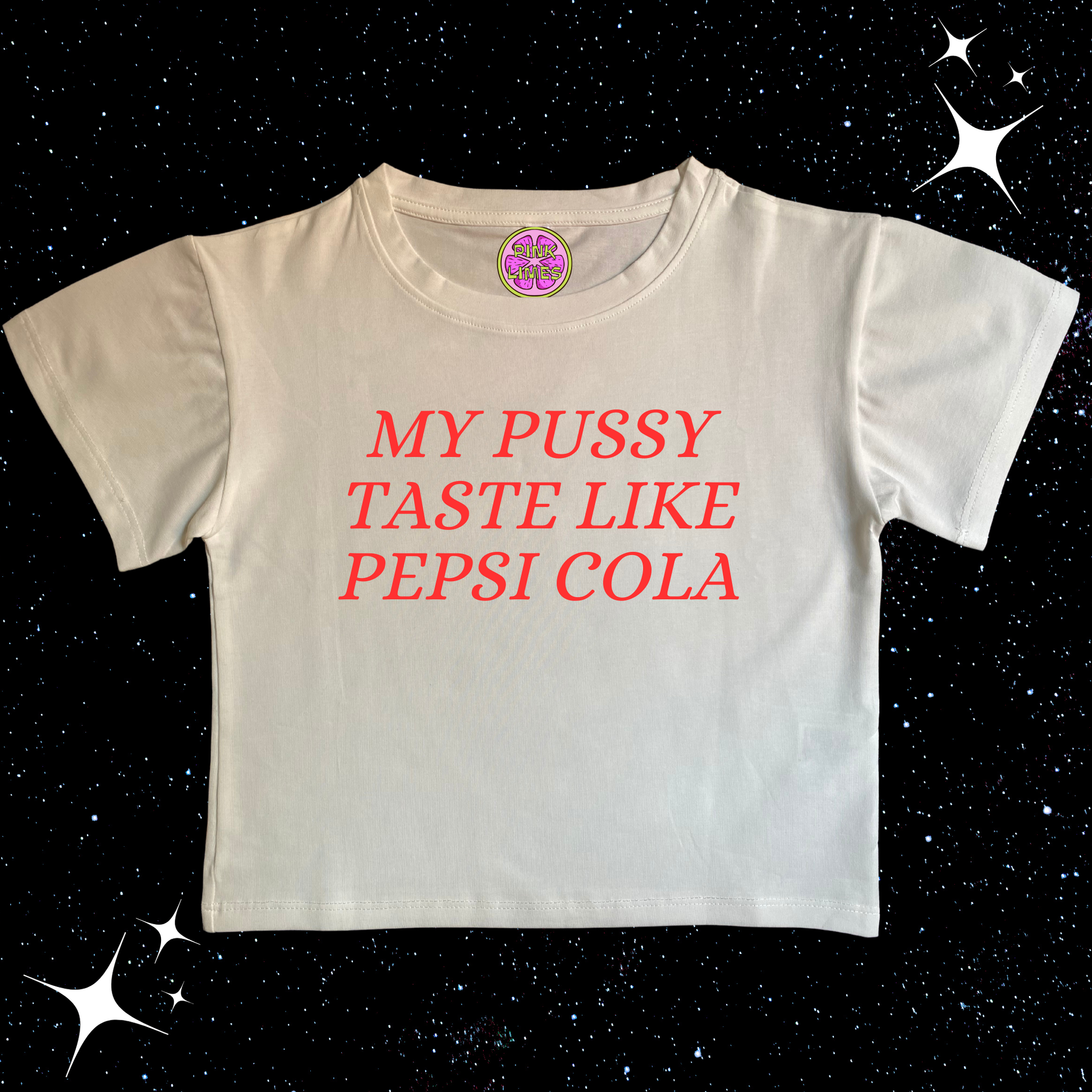 My P*ssy Taste Like Pepsi Crop Tee White Shirts & Tops PinkLimes Trending Streetwear