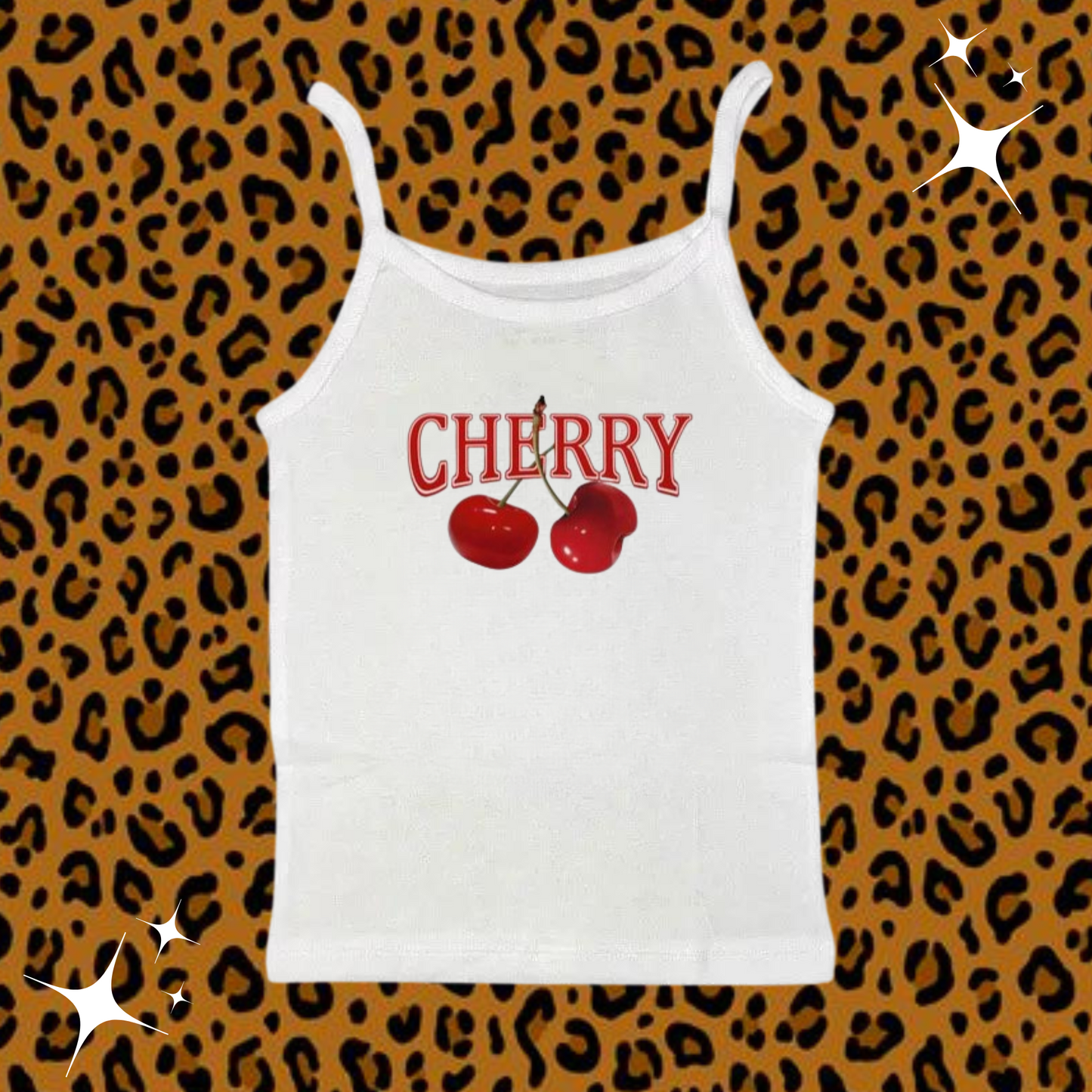 Cherry Camisole Top White Shirts & Tops PinkLimes Trending Streetwear