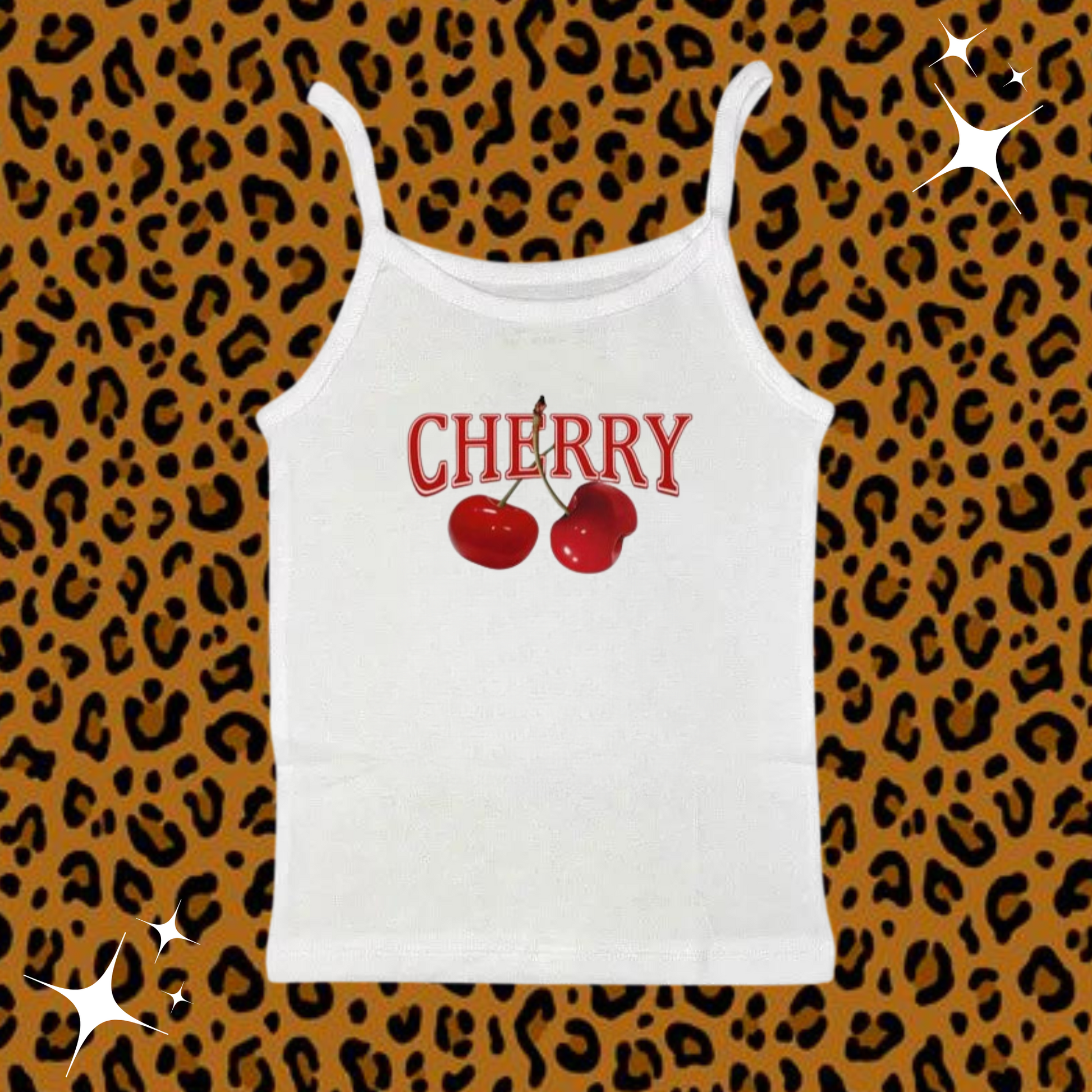 Cherry Camisole Top White Shirts & Tops PinkLimes Trending Streetwear