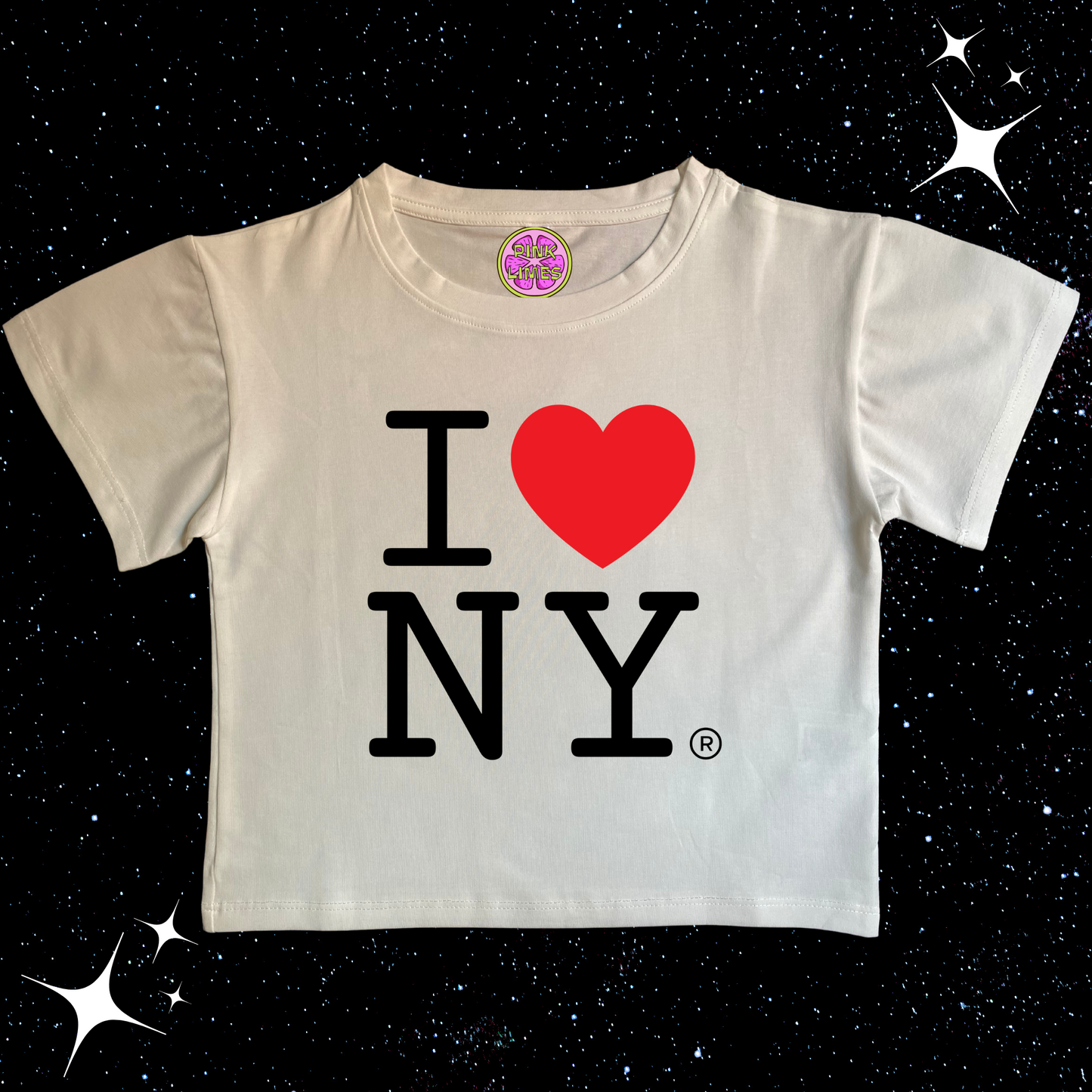 I Love NY Crop Tee White Shirts & Tops PinkLimes Trending Streetwear