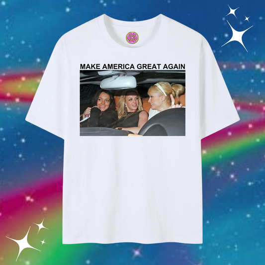 Make America Great Again Baggy Tee White Shirts & Tops PinkLimes Trending Streetwear