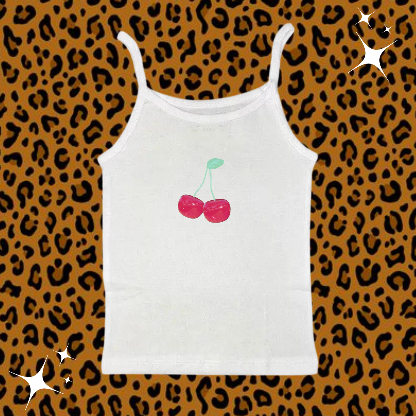 Cherry Camisole Top White Shirts & Tops PinkLimes Trending Streetwear