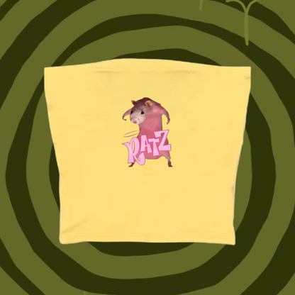 BRATZ Tube Top Yellow Shirts & Tops PinkLimes Trending Streetwear