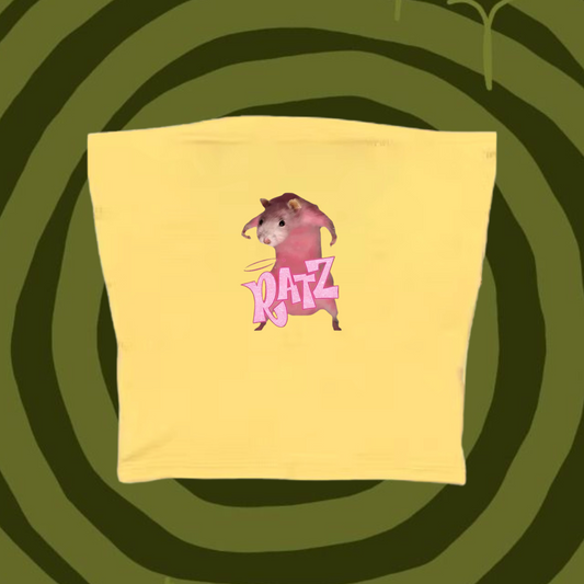BRATZ Tube Top Yellow Shirts & Tops PinkLimes Trending Streetwear