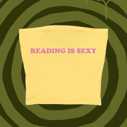 Reading Is Sexy Tube Top Yellow Shirts & Tops PinkLimes Trending Streetwear