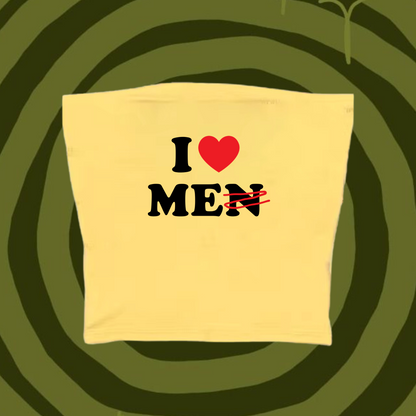 I Love Me Tube Top Yellow Shirts & Tops PinkLimes Trending Streetwear