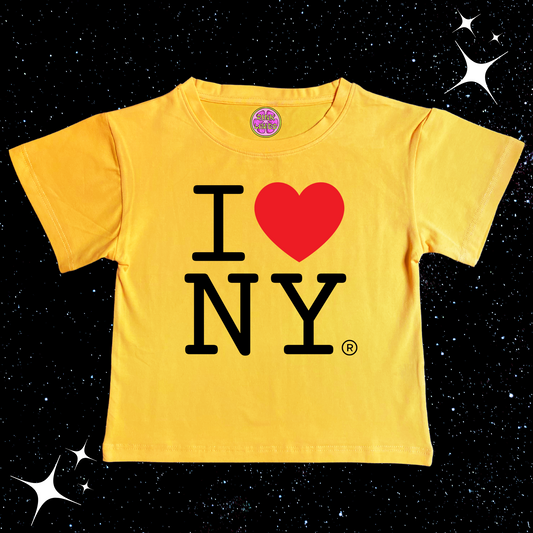 I Love NY Crop Tee Yellow Shirts & Tops PinkLimes Trending Streetwear
