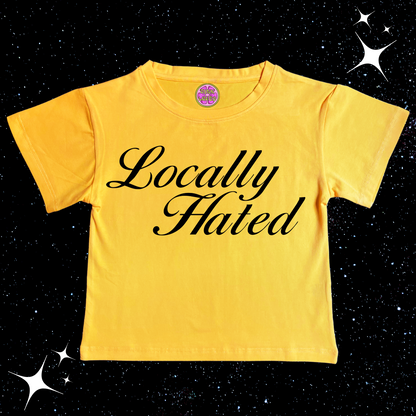 Locally Hated Crop Tee Yellow Shirts & Tops PinkLimes Trending Streetwear