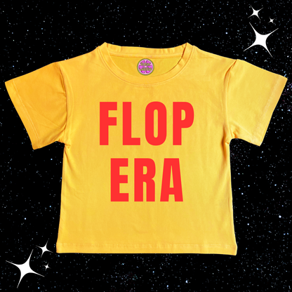 Yellow Flop Era Crop Tee Shirts & Tops PinkLimes Trending Streetwear
