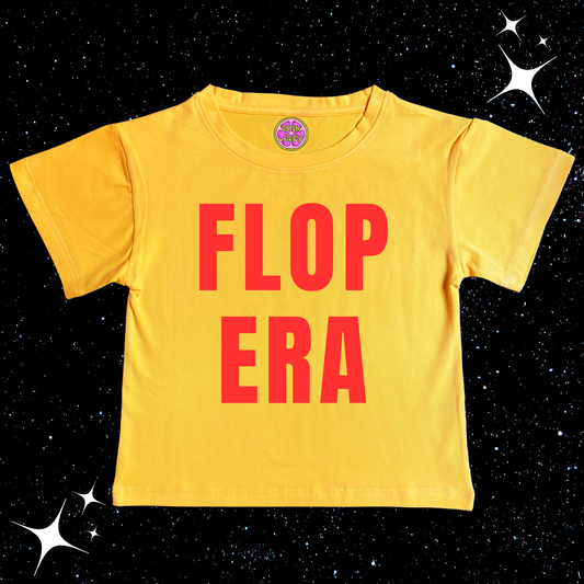 Yellow Flop Era Crop Tee Shirts & Tops PinkLimes Trending Streetwear