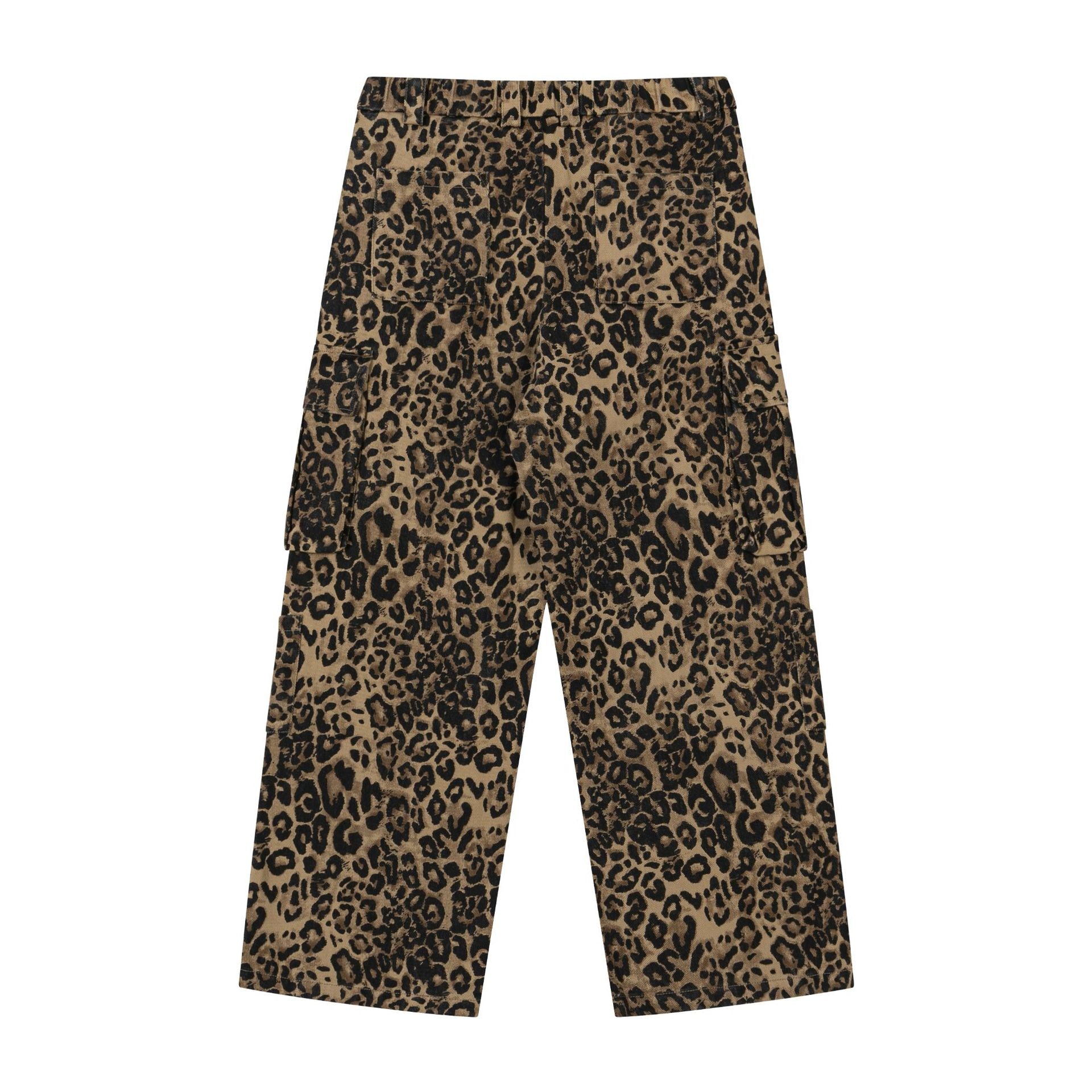 Leopard Print Cargo Pants Brown PinkLimes Trending Streetwear