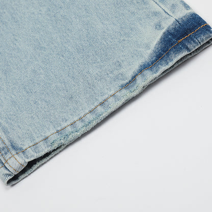Blue Washed Denim Jeans PinkLimes Trending Streetwear