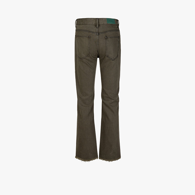 Ruff Hem Green Slim Jeans PinkLimes Trending Streetwear