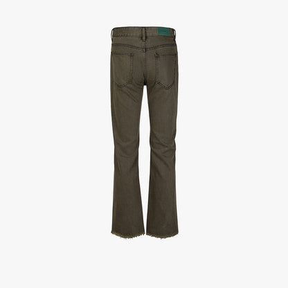 Ruff Hem Green Slim Jeans PinkLimes Trending Streetwear