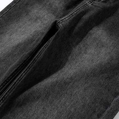 Black Washed Straight-Leg Jeans PinkLimes Trending Streetwear
