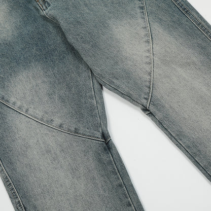 Spliced Pocket Denim Jeans PinkLimes Trending Streetwear