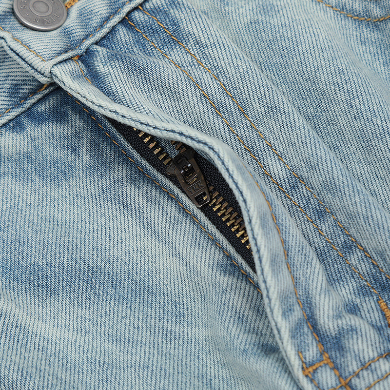 Blue Washed Denim Jeans PinkLimes Trending Streetwear