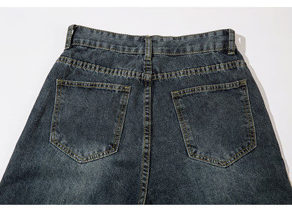Dark Blue Striped High Waist Jeans PinkLimes Trending Streetwear