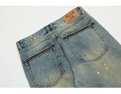 Flared Splash Ink Streetwear Jeans PinkLimes Trending Streetwear