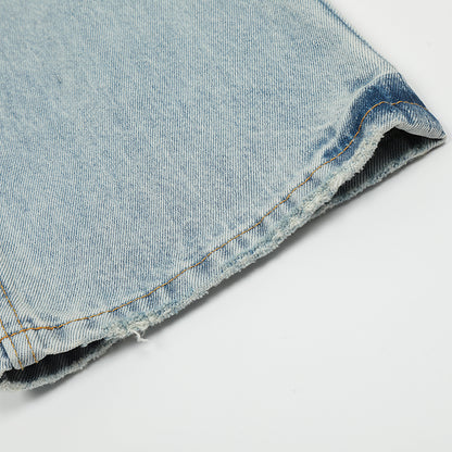 Flared Blue Denim Jeans PinkLimes Trending Streetwear