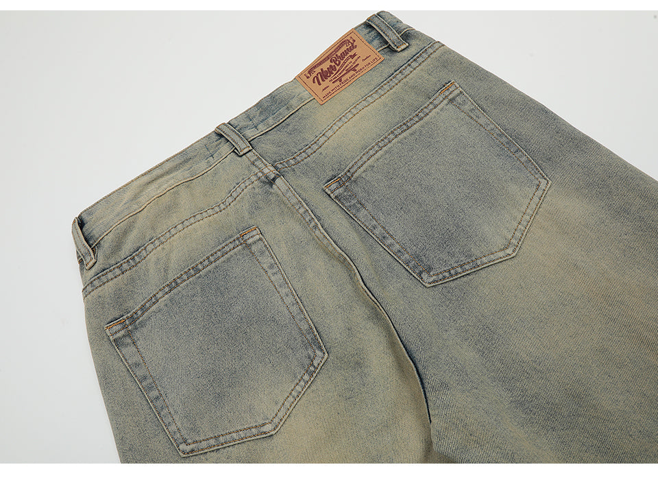 Flared Ripped Jeans - Streetwear Denim Trousers PinkLimes Trending Streetwear