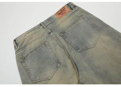 Flared Ripped Jeans - Streetwear Denim Trousers PinkLimes Trending Streetwear