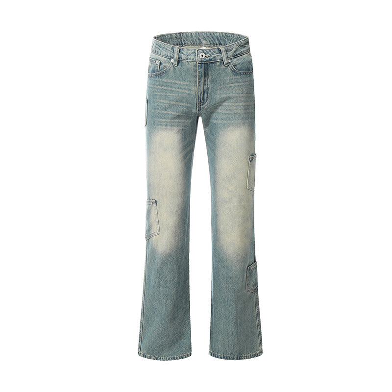Distressed Denim Slim Streetwear Jeans Blue PinkLimes Trending Streetwear