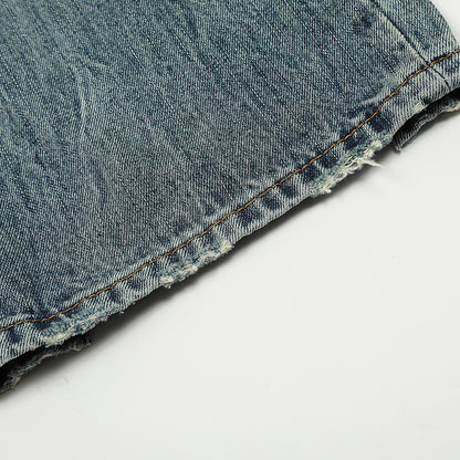 Ripped Pocket Blue Denim Jeans PinkLimes Trending Streetwear