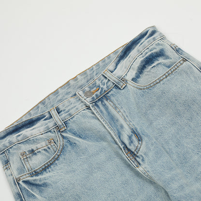Flared Blue Denim Jeans PinkLimes Trending Streetwear
