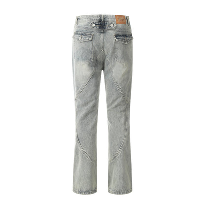 Washed Retro Denim Jeans PinkLimes Trending Streetwear