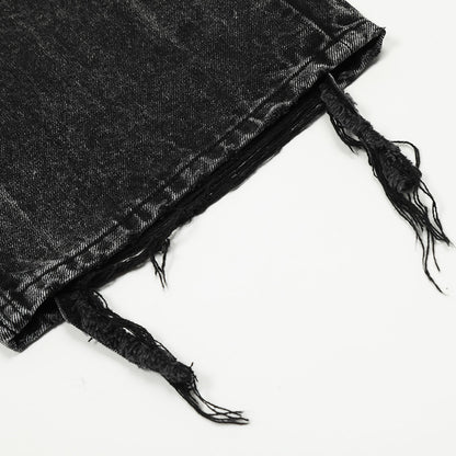 Baggy Black Distressed Jeans PinkLimes Trending Streetwear