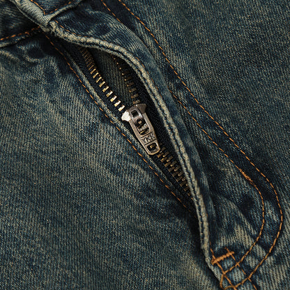 Dark Grey Straight-Leg Loose Jeans PinkLimes Trending Streetwear