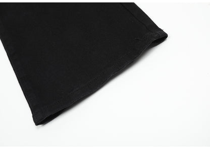 Black Zipper Denim Jeans PinkLimes Trending Streetwear