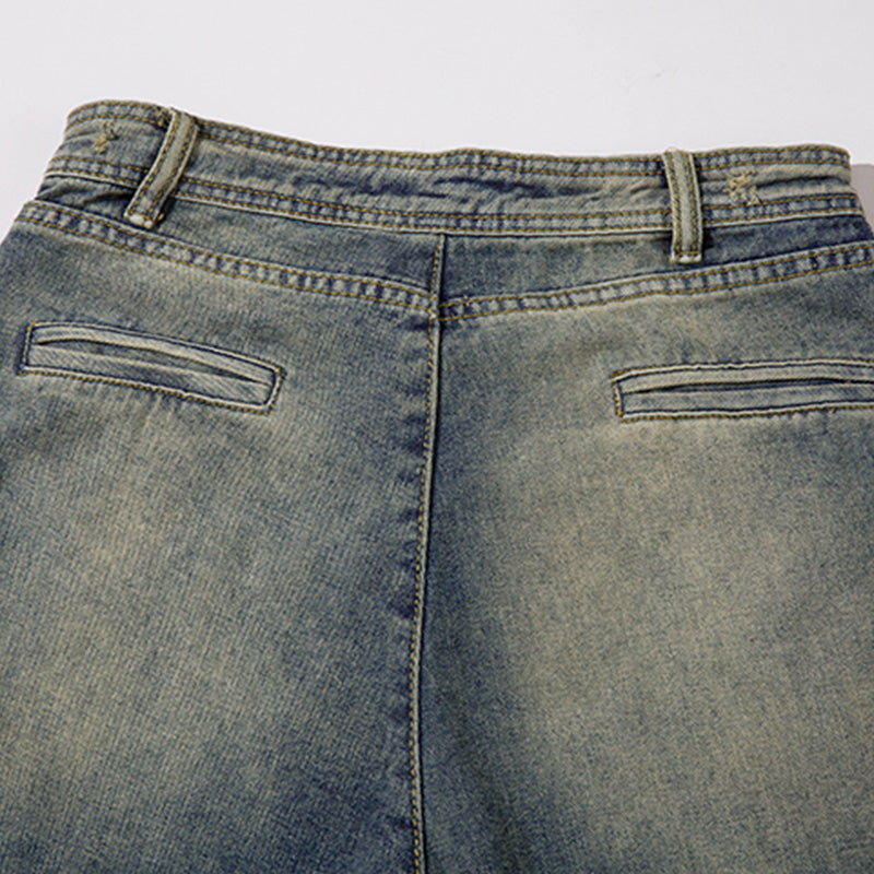 Flared Zip Streetwear Denim Jeans PinkLimes Trending Streetwear