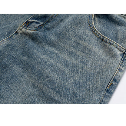 Heavy Wash Old Button Wide Leg Jeans PinkLimes Trending Streetwear