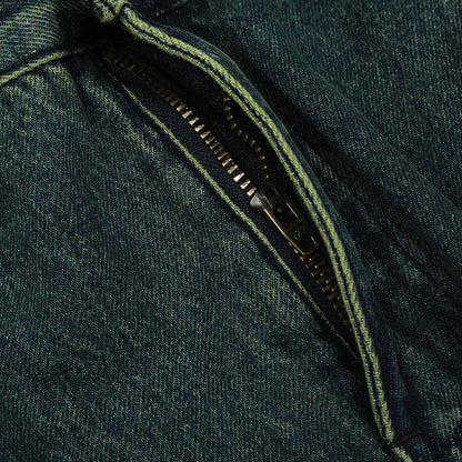 Deep Grey Straight-Leg Denim Jeans PinkLimes Trending Streetwear