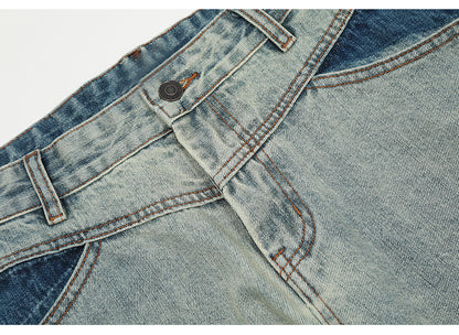 Blue Patchwork Jeans PinkLimes Trending Streetwear