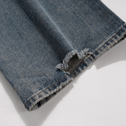 Urban Navy Ripped Cuff Jeans PinkLimes Trending Streetwear
