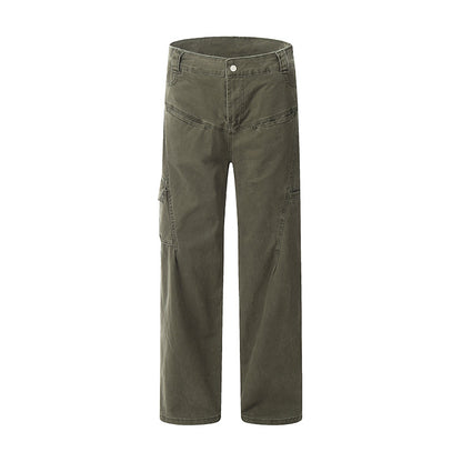 Basic Denim Cargo Pants Army Green PinkLimes Trending Streetwear