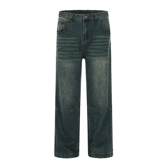 Deep Grey Straight-Leg Denim Jeans Gray PinkLimes Trending Streetwear